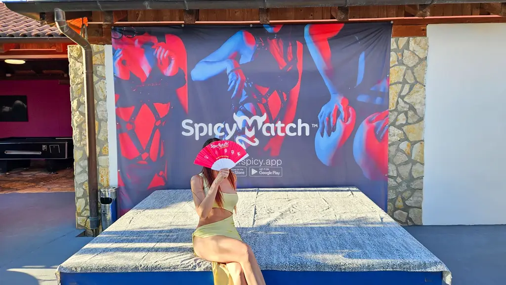 Anaconda garden stage with the SpicyMatch banner